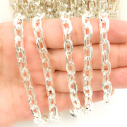 925 Sterling Silver Flat Oval Link Chain